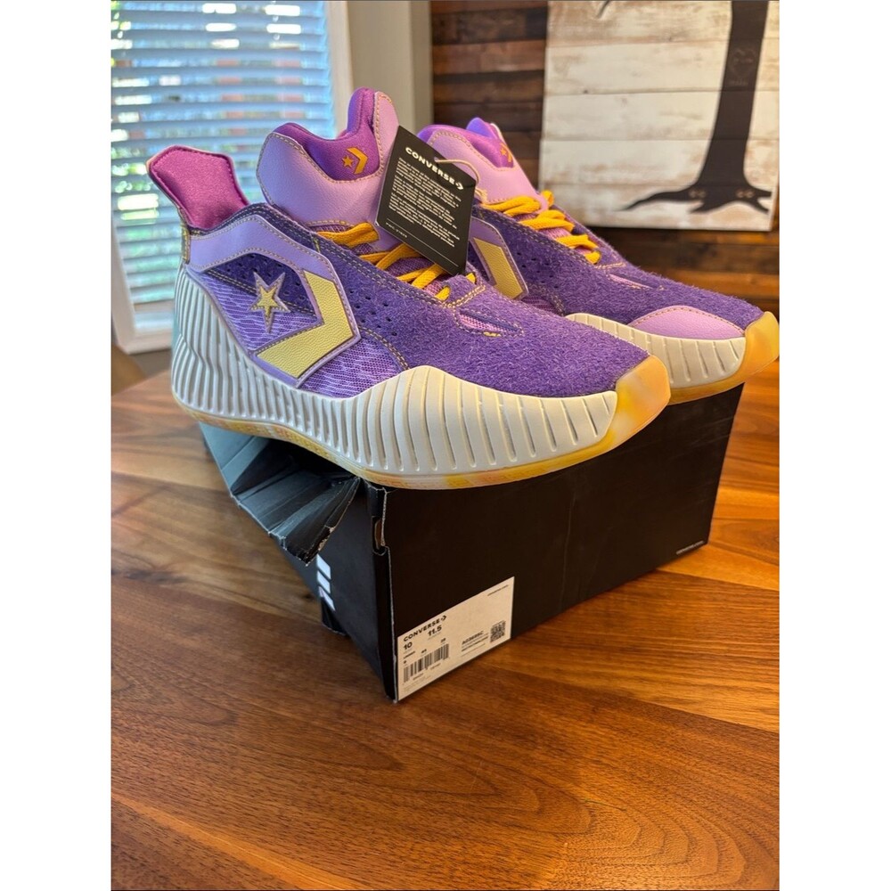 NWT New Converse All Star Mens Violet Amarillo Basketball Shoes Size 10